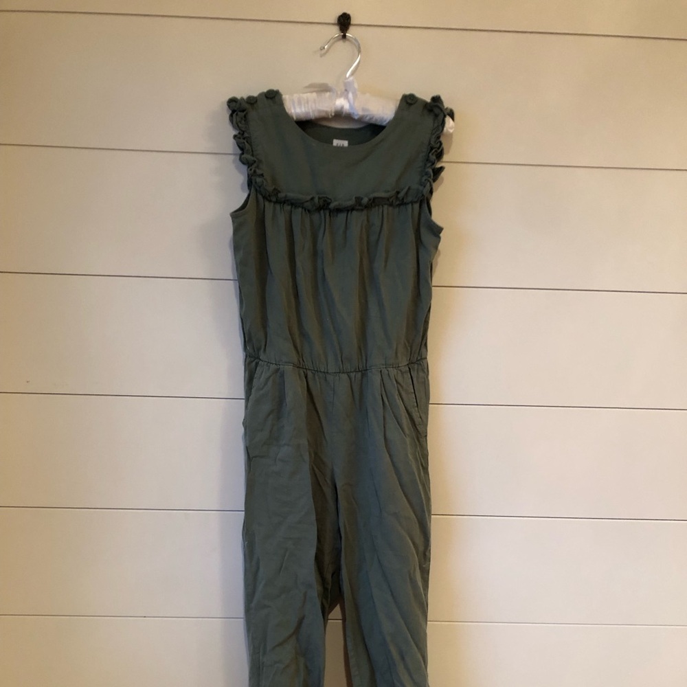 Gap Girls Green Sleeveless Jumpsuit Size Medium 8